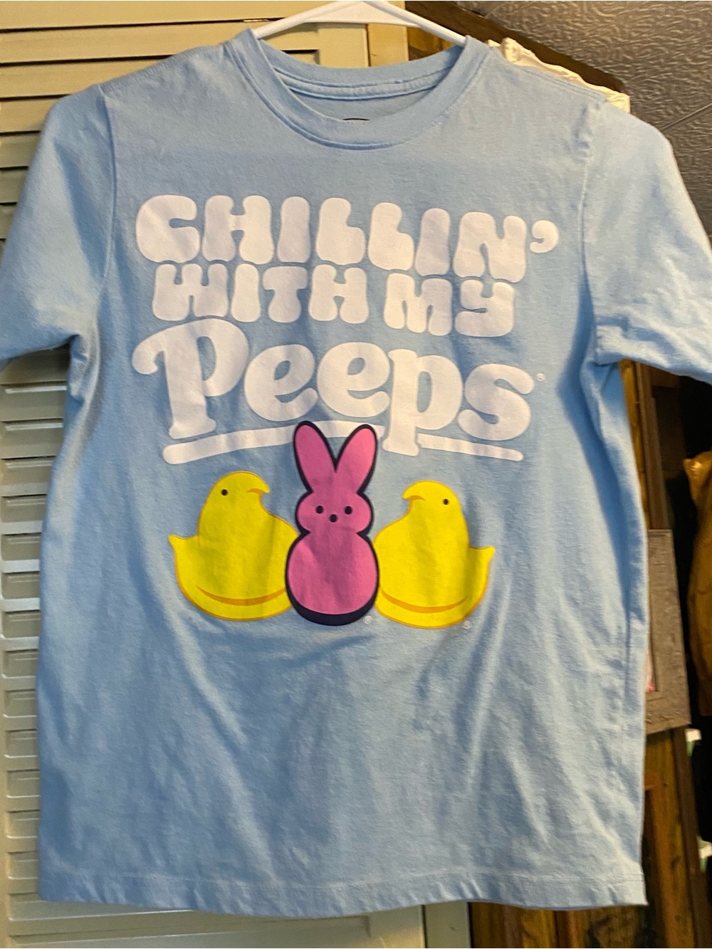 Kids Light Blue Crewneck Tee - Chillin' With My Peeps